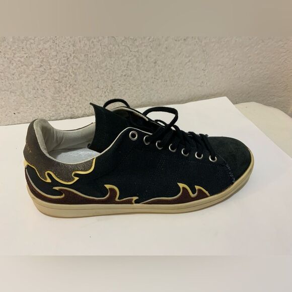 Isabel Marant Black PlumTaupe Lace Up Canvas Fashion Sneakers Size 9 - Picture 1 of 12